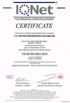 Erciyes University Hospitals ISO Certificate